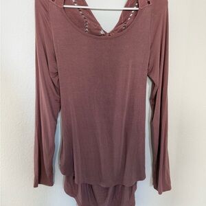 Buckle Dusty Rose Long Sleeve Top